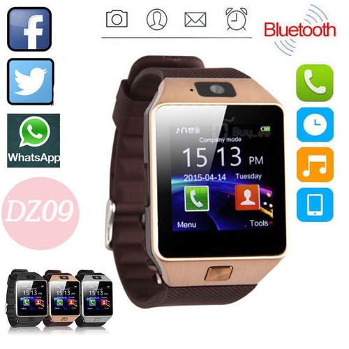 latest dz09 bluetooth smart watch camera sim slot for htc samsung android phone